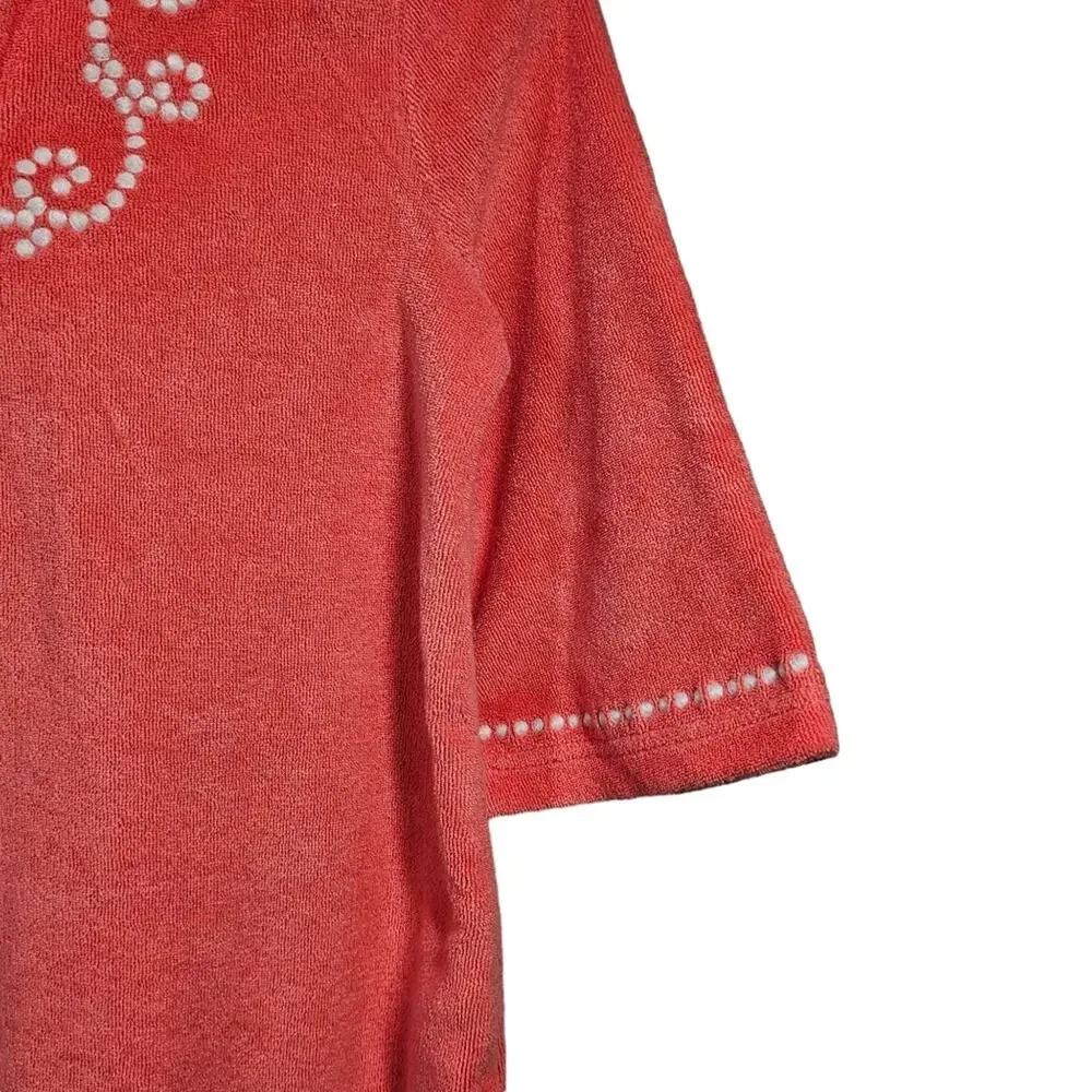 Janie and Jack Swimsuit Terry Cloth Cover-Up in Coral Pink 18 to 24 Months